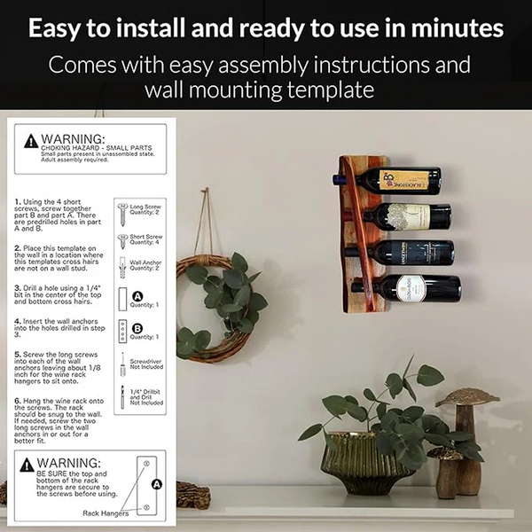 wine bottle display rack